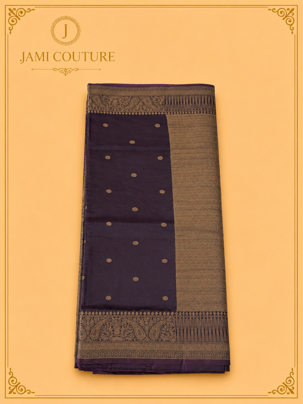 Deep Wine Kanchi-Style Warm Silk Saree with Zari Butti & Paisley Border | Matching Zari Blouse