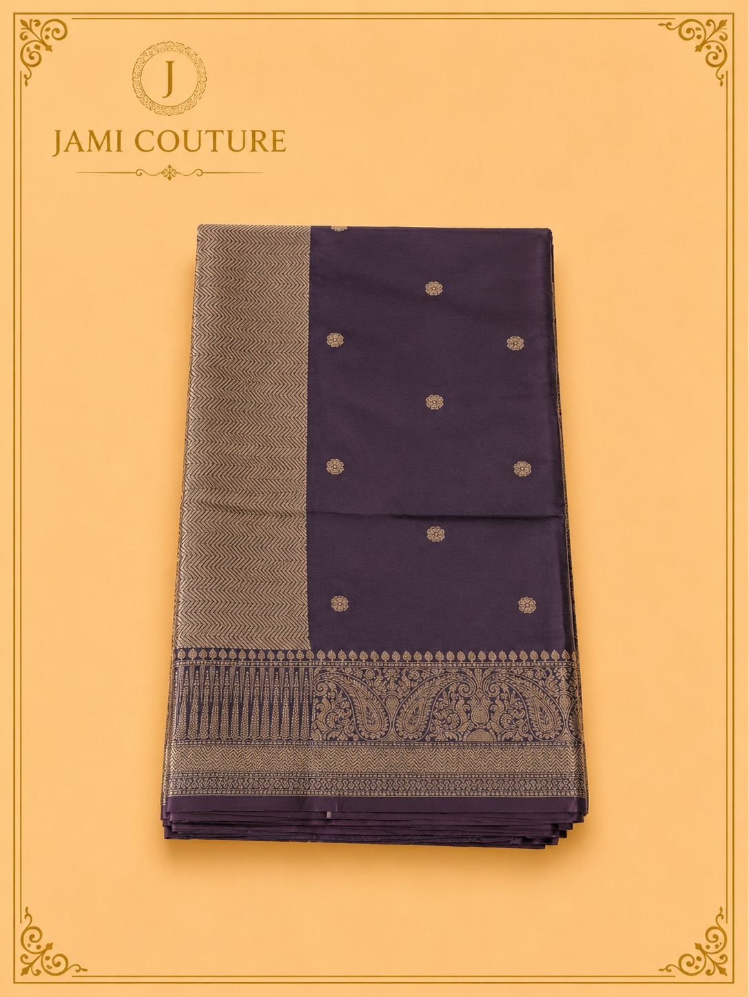 Deep Wine Kanchi-Style Warm Silk Saree with Zari Butti & Paisley Border | Matching Zari Blouse