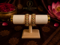 Antique Kundan Openable Bangles with Ruby, Emerald & Pearl Work | Gold Plating | Set of 2