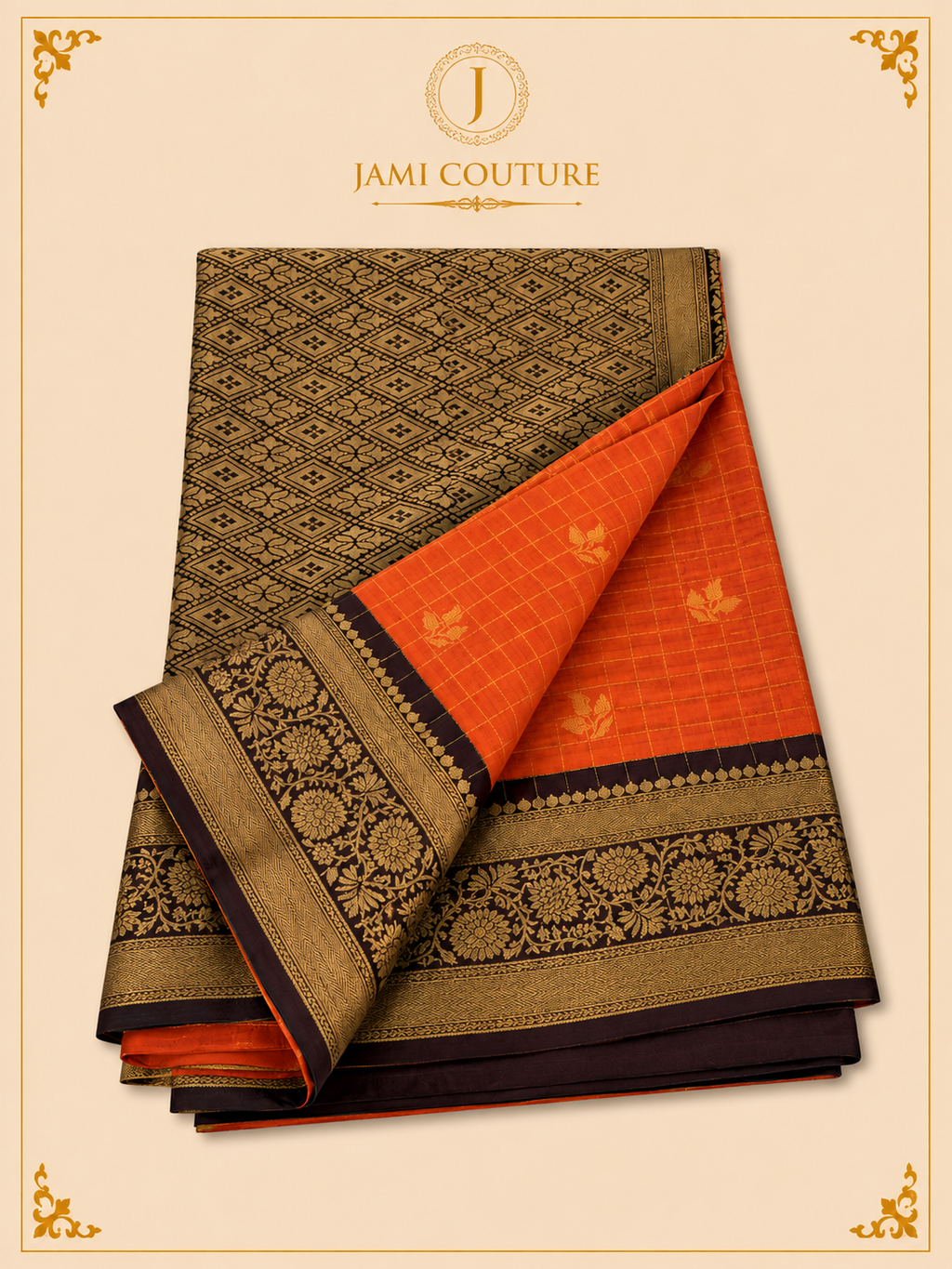 Silk Cotton Saree with Rich Floral Zari Border