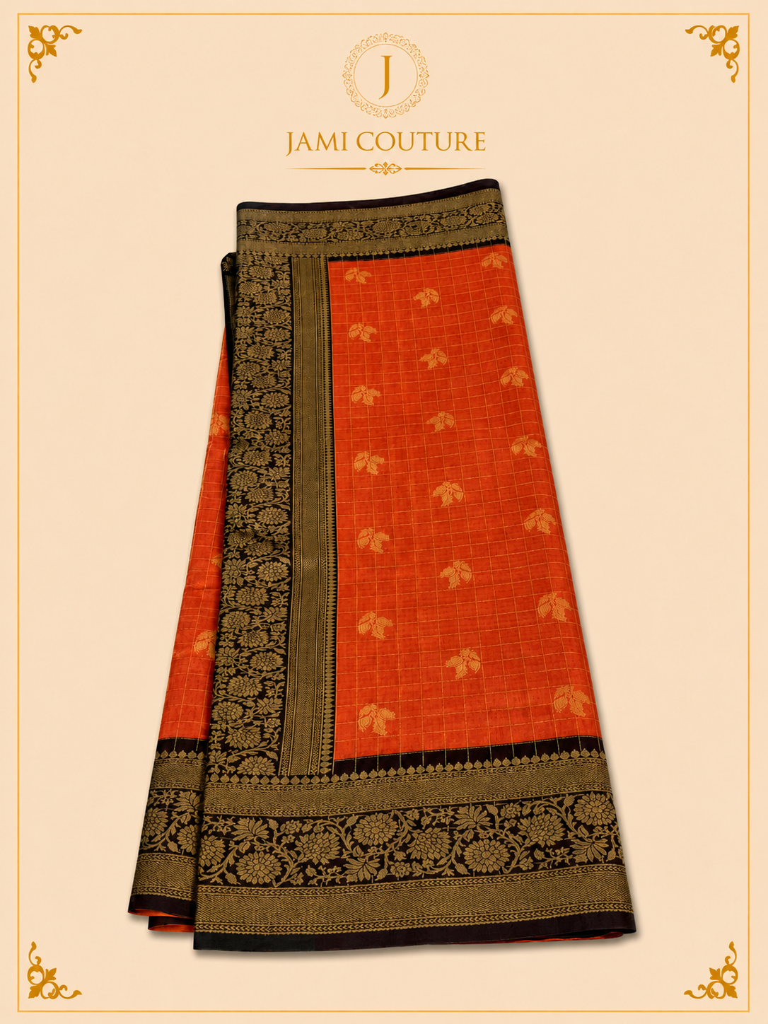Silk Cotton Saree with Rich Floral Zari Border