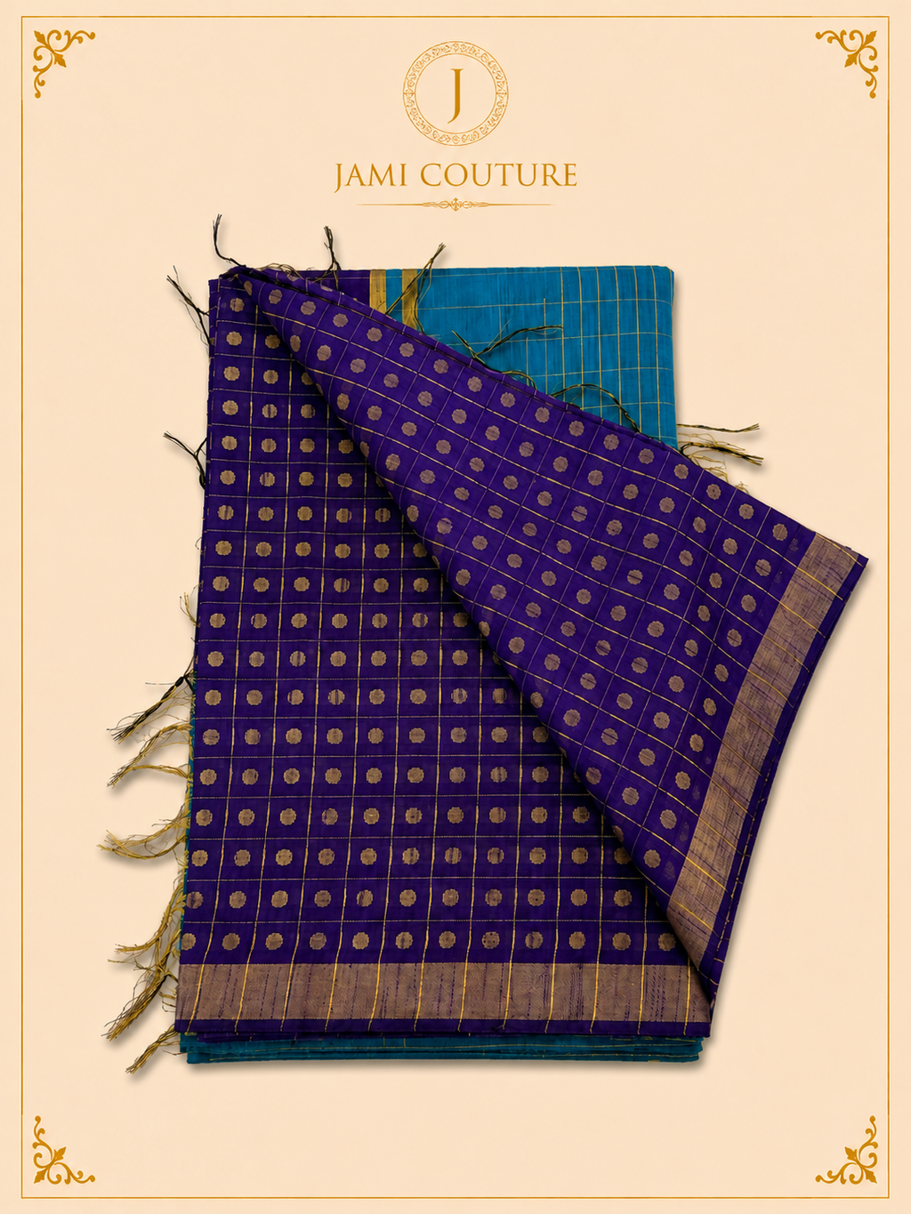Silk Cotton Saree with 1000 Butta Weave!