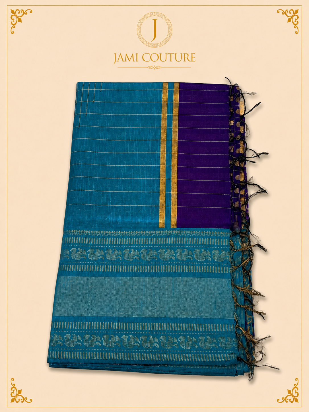 Silk Cotton Saree with 1000 Butta Weave!