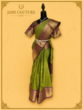 Silk Cotton Saree with Rich Floral Zari Border