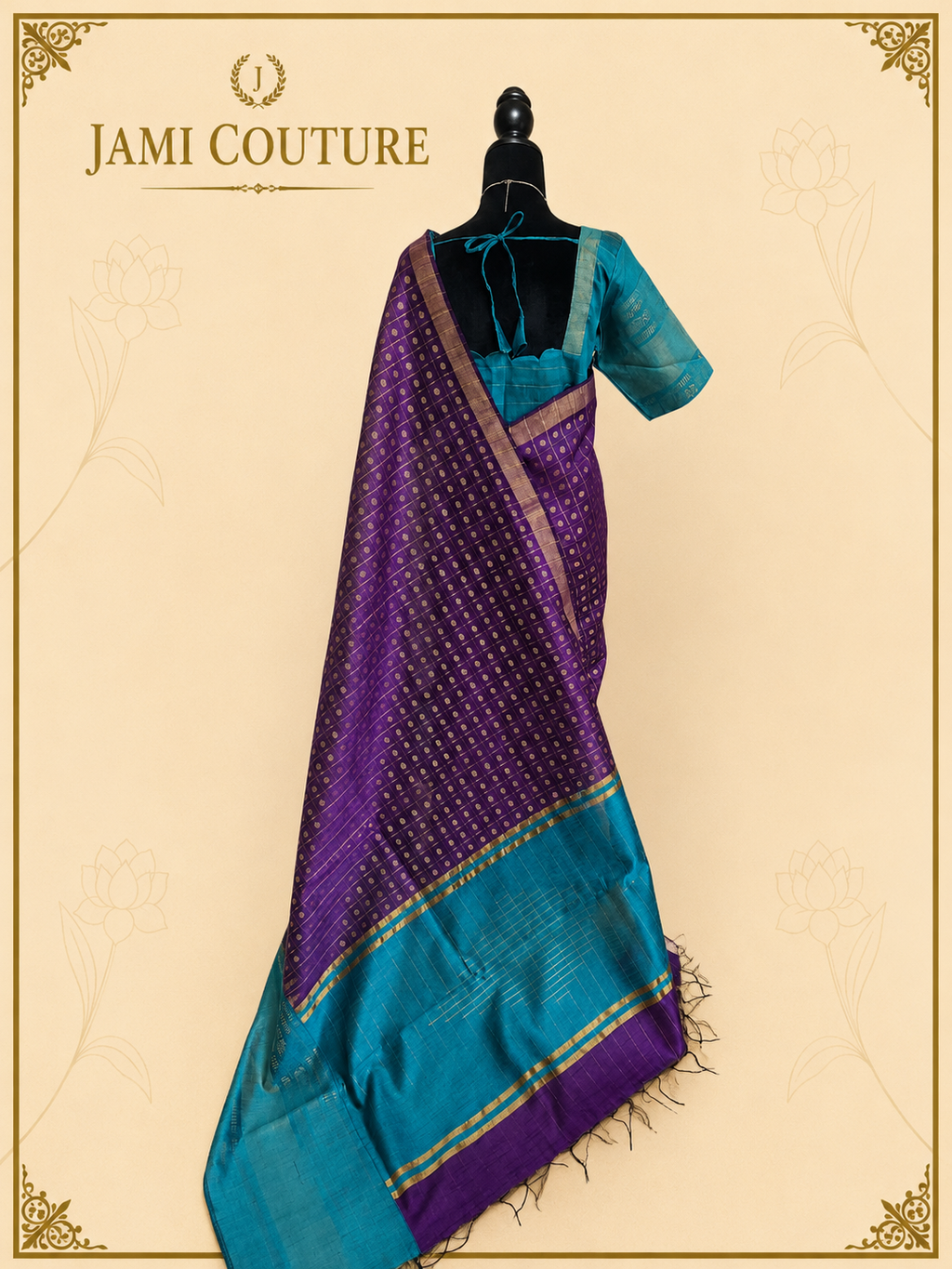 Silk Cotton Saree with 1000 Butta Weave!