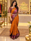 ✨ Premium Handpicked Jute Banarasi Saree with Gap Border ✨
