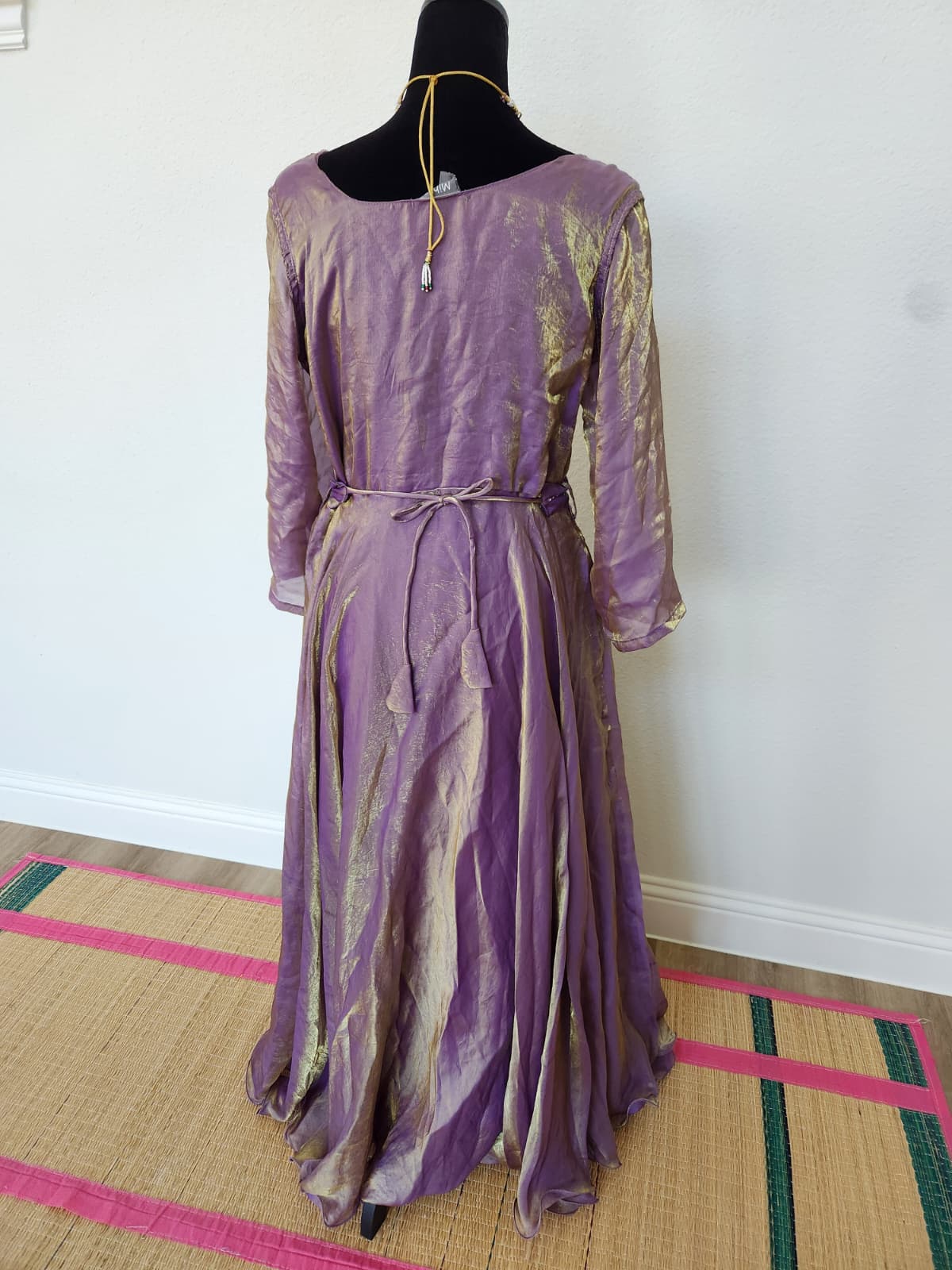 Lavender & Gold premium space Silk Anarkali Gown
