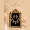 Antique Elephant Temple Necklace Set, Kundan & Pearl