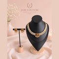 Antique Pearl Cluster Necklace Set with Jhumkas