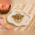 Antique Moti Hair Clip with Kundan & Pearl Tassels