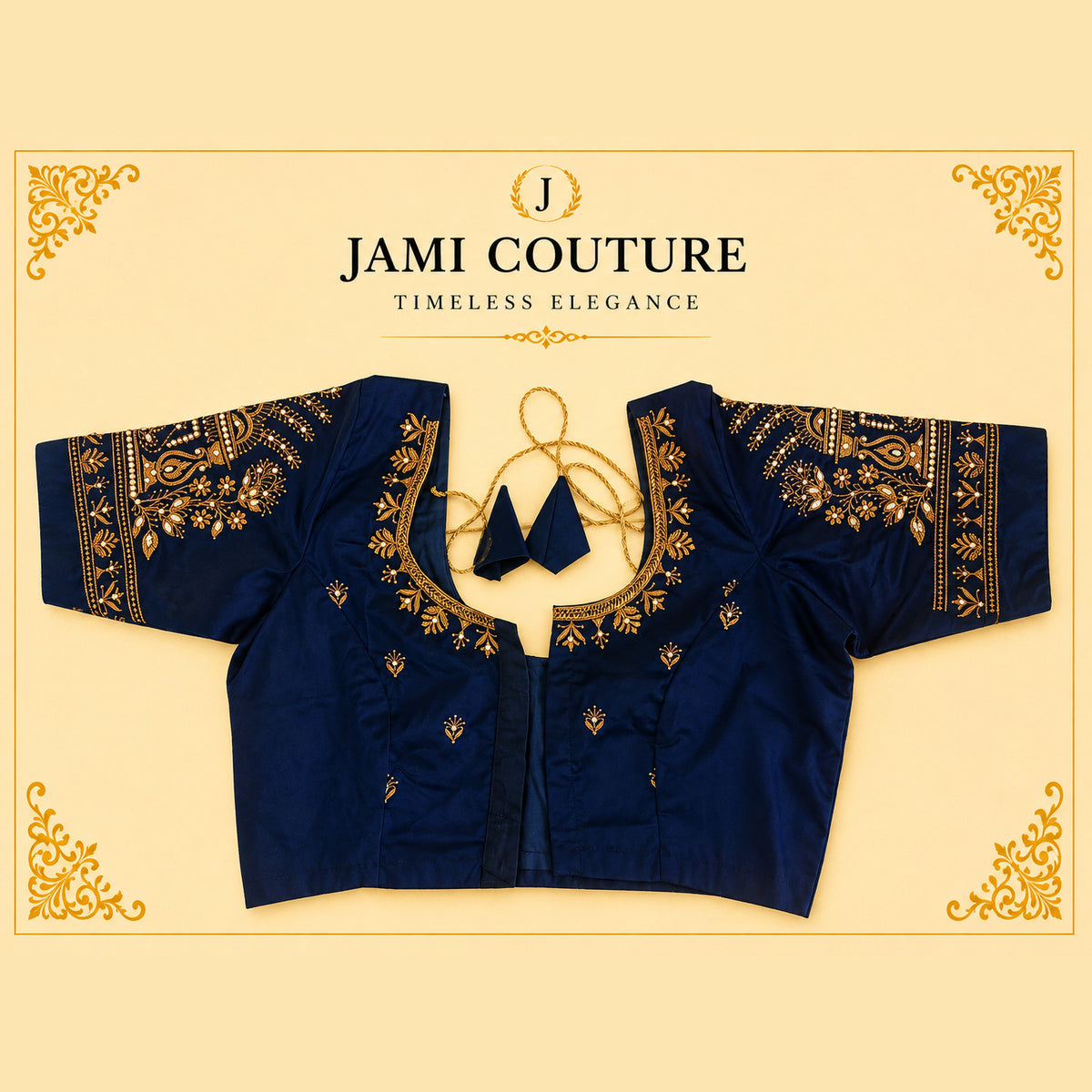 Roman Silk Stitched Blouse, Maggam Work