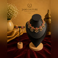 Ruby & Emerald Lotus Jadau Necklace Set